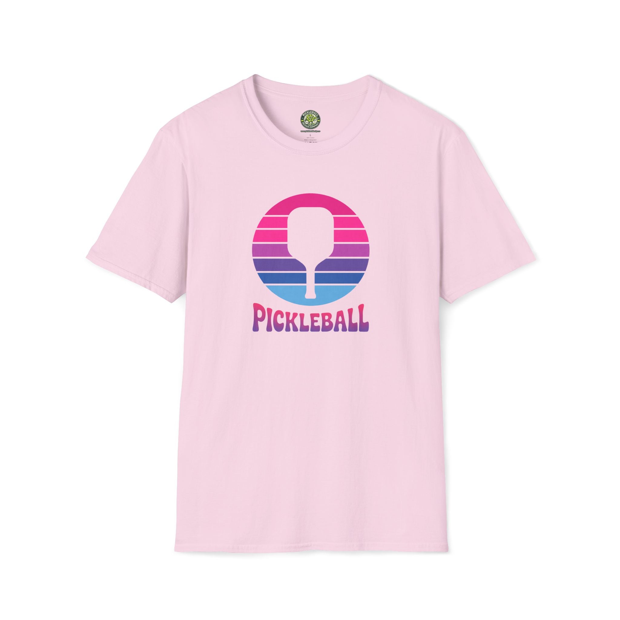 Pickleball Pink Blue Sunset T-Shirt