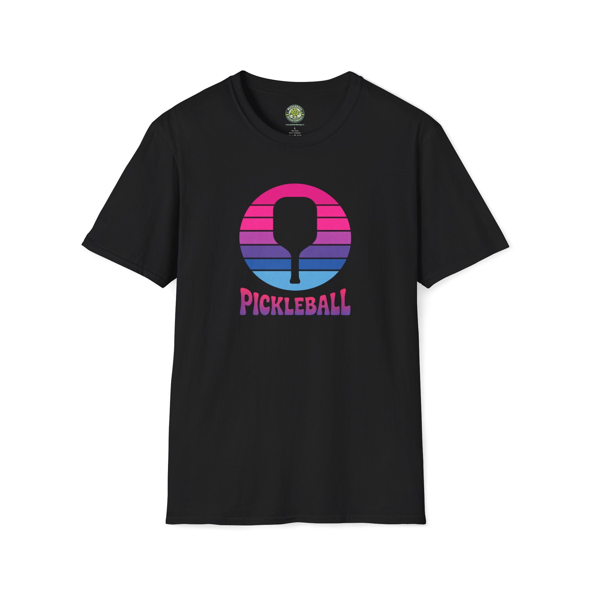 Pickleball Pink Blue Sunset T-Shirt