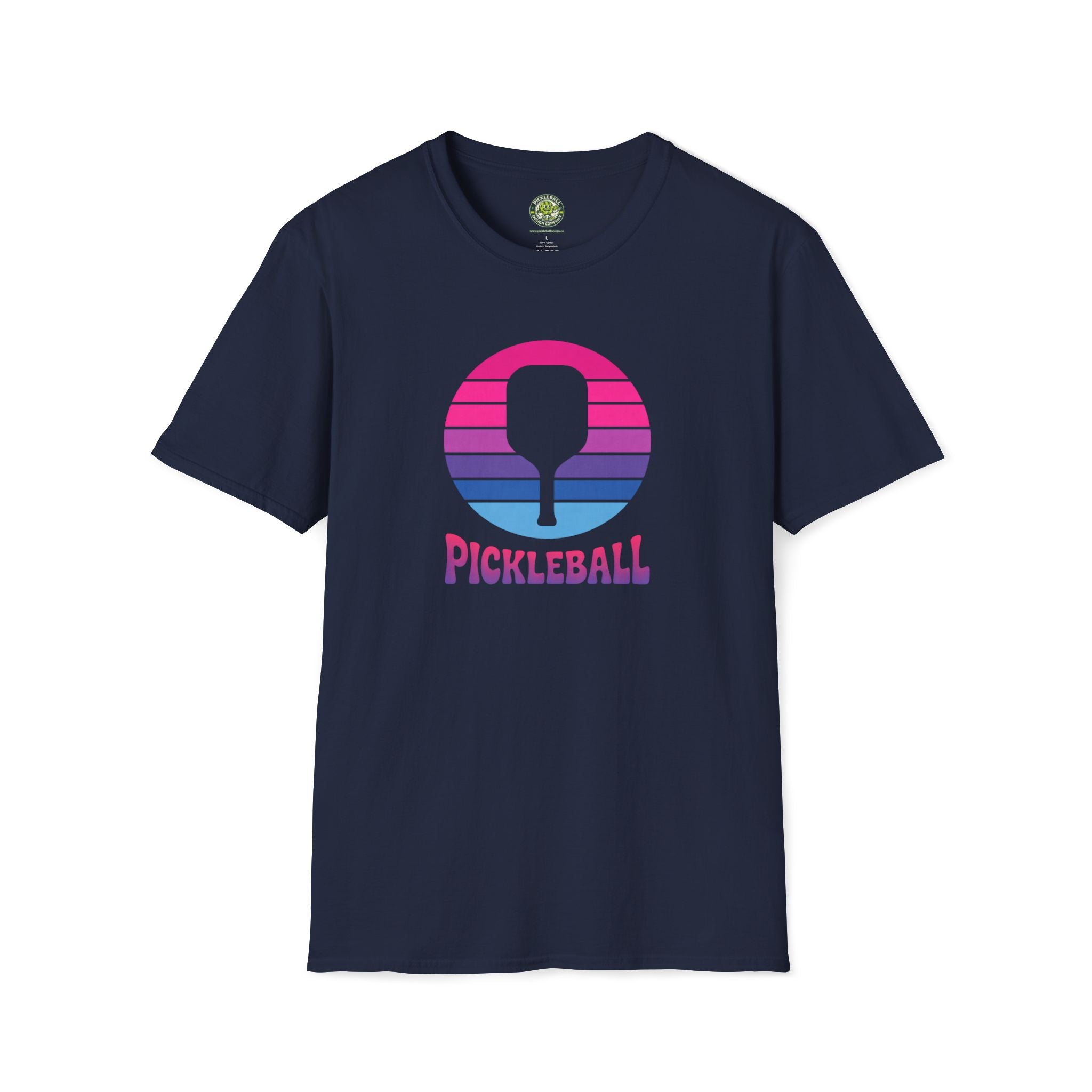 Pickleball Pink Blue Sunset T-Shirt
