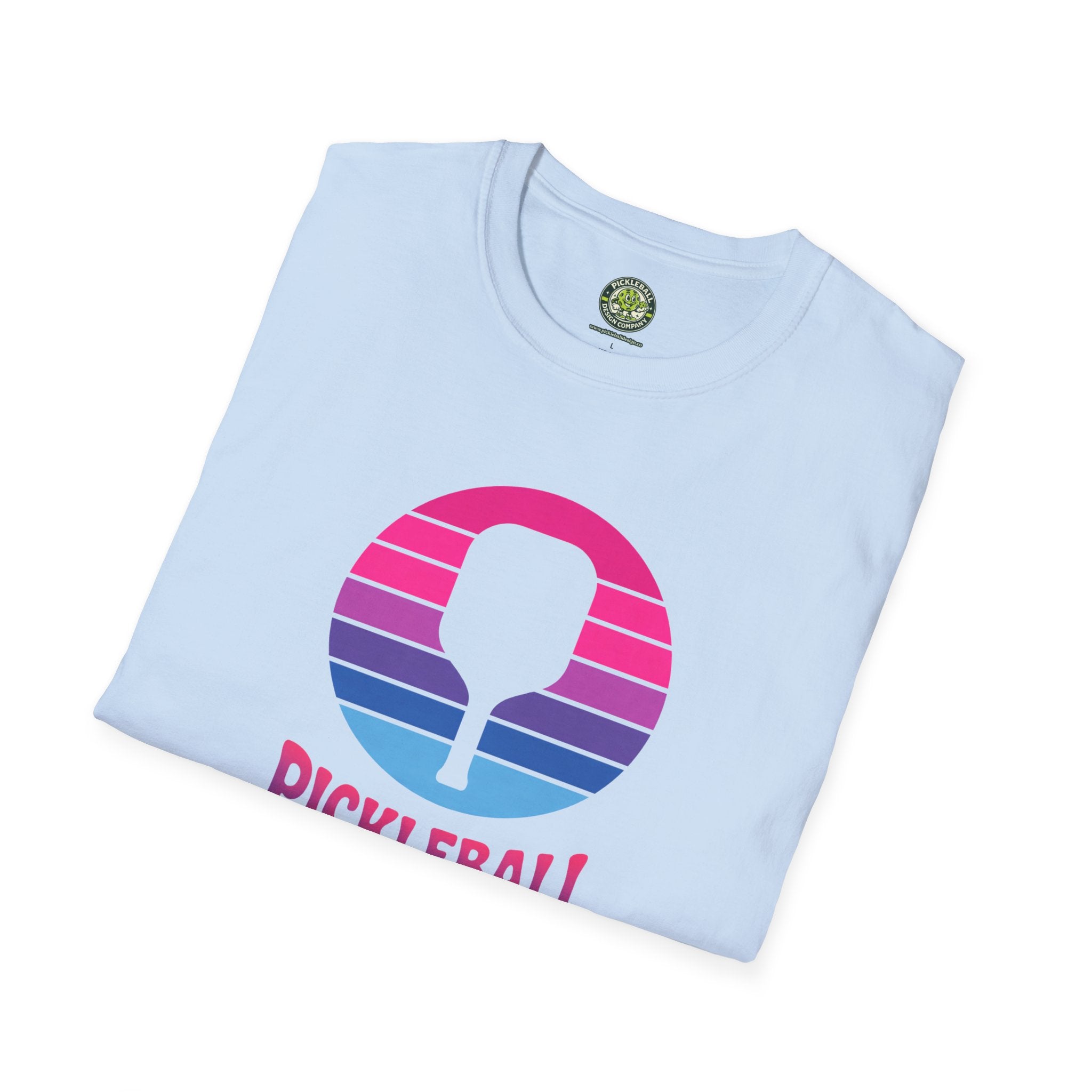Pickleball Pink Blue Sunset T-Shirt