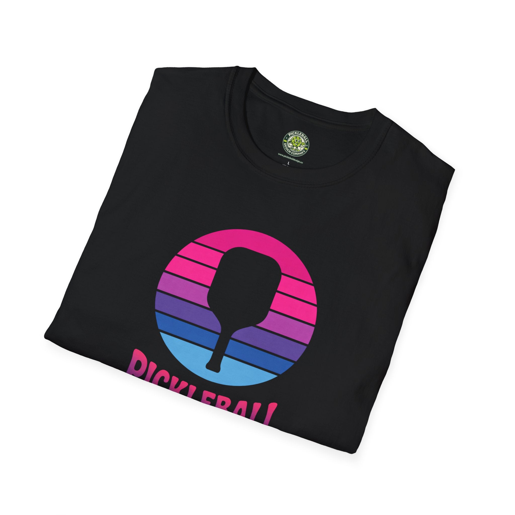 Pickleball Pink Blue Sunset T-Shirt