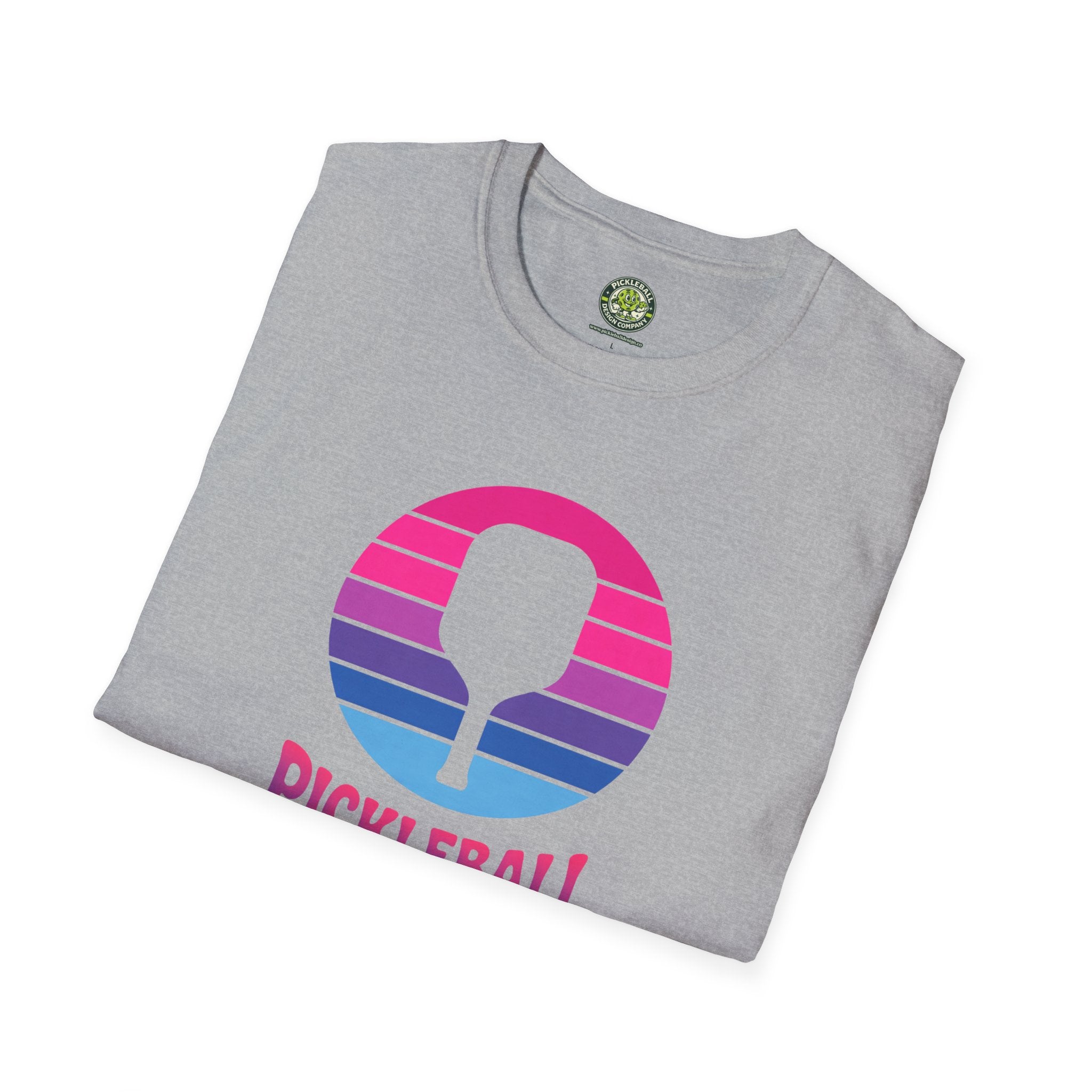 Pickleball Pink Blue Sunset T-Shirt