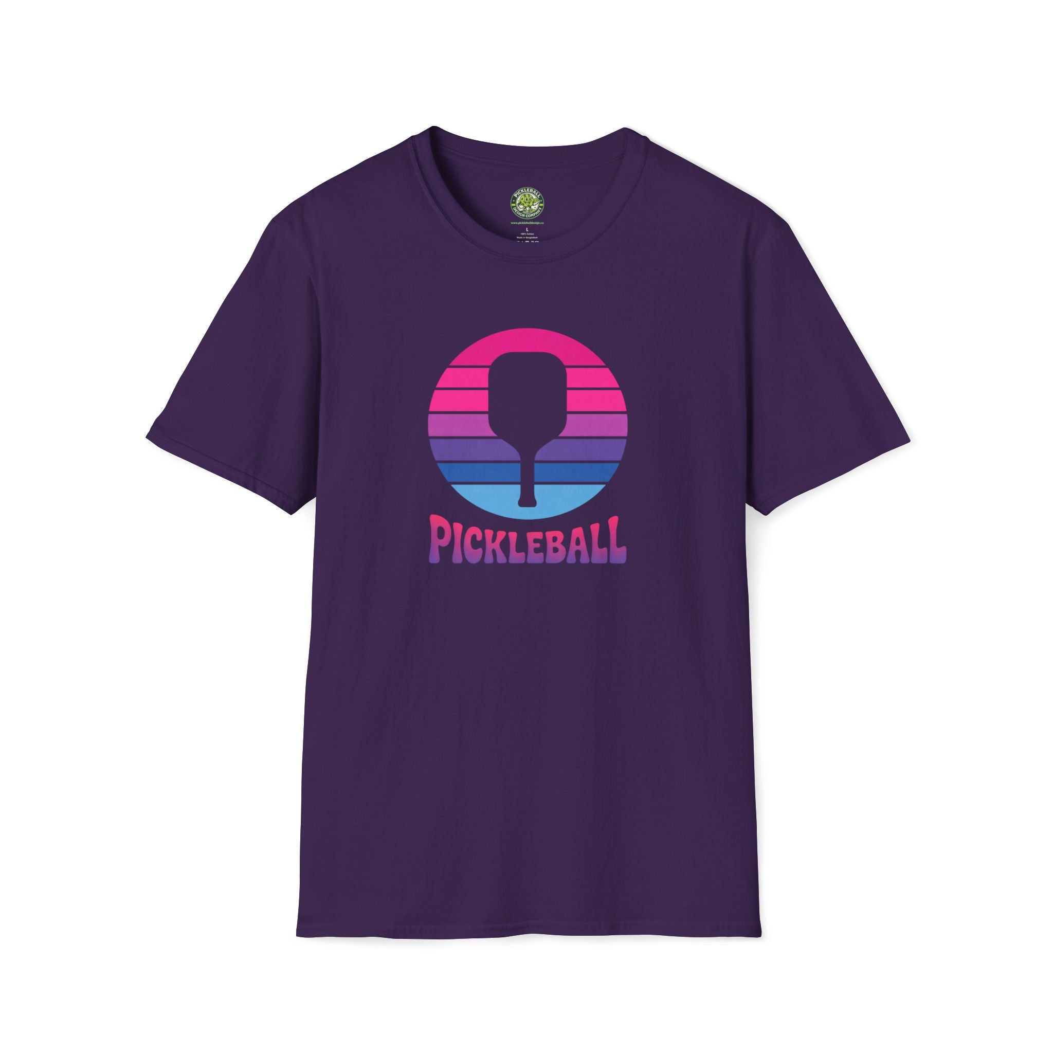 Pickleball Pink Blue Sunset T-Shirt