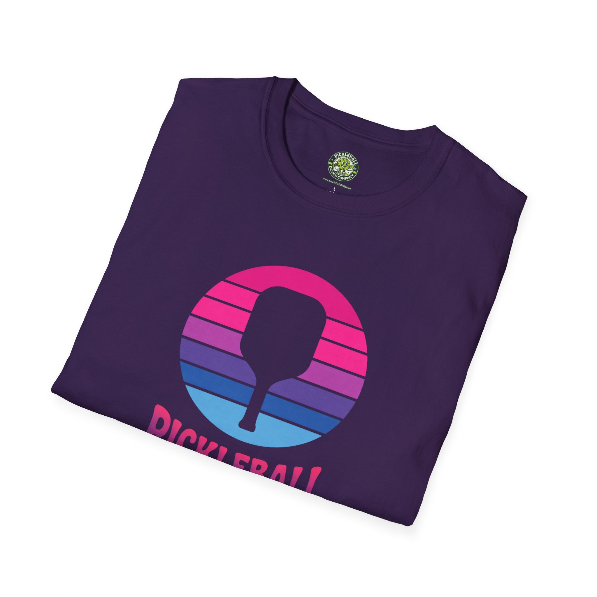 Pickleball Pink Blue Sunset T-Shirt