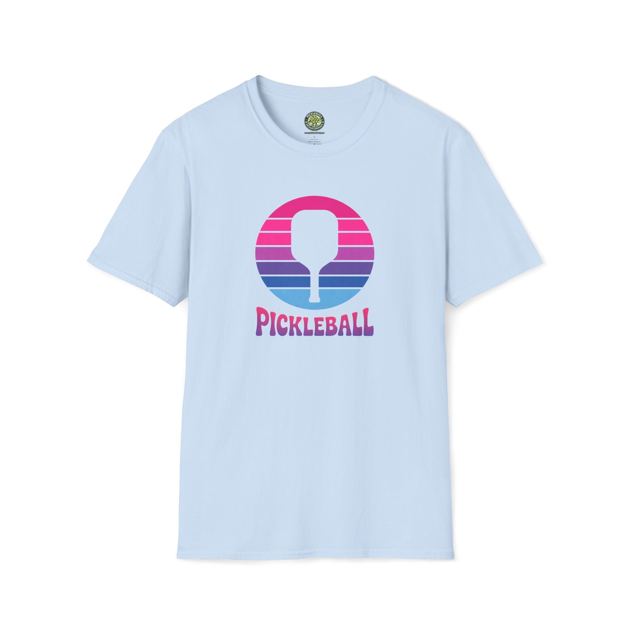Pickleball Pink Blue Sunset T-Shirt