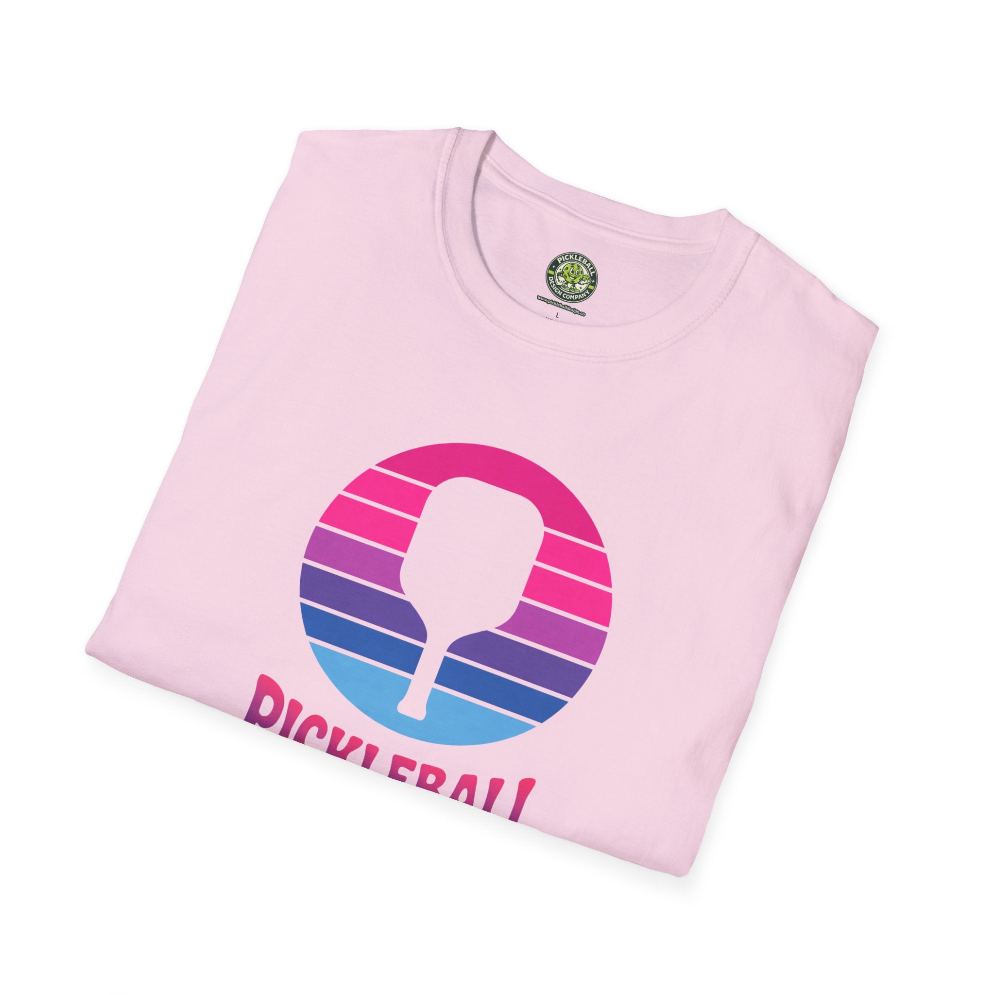 Pickleball Pink Blue Sunset T-Shirt
