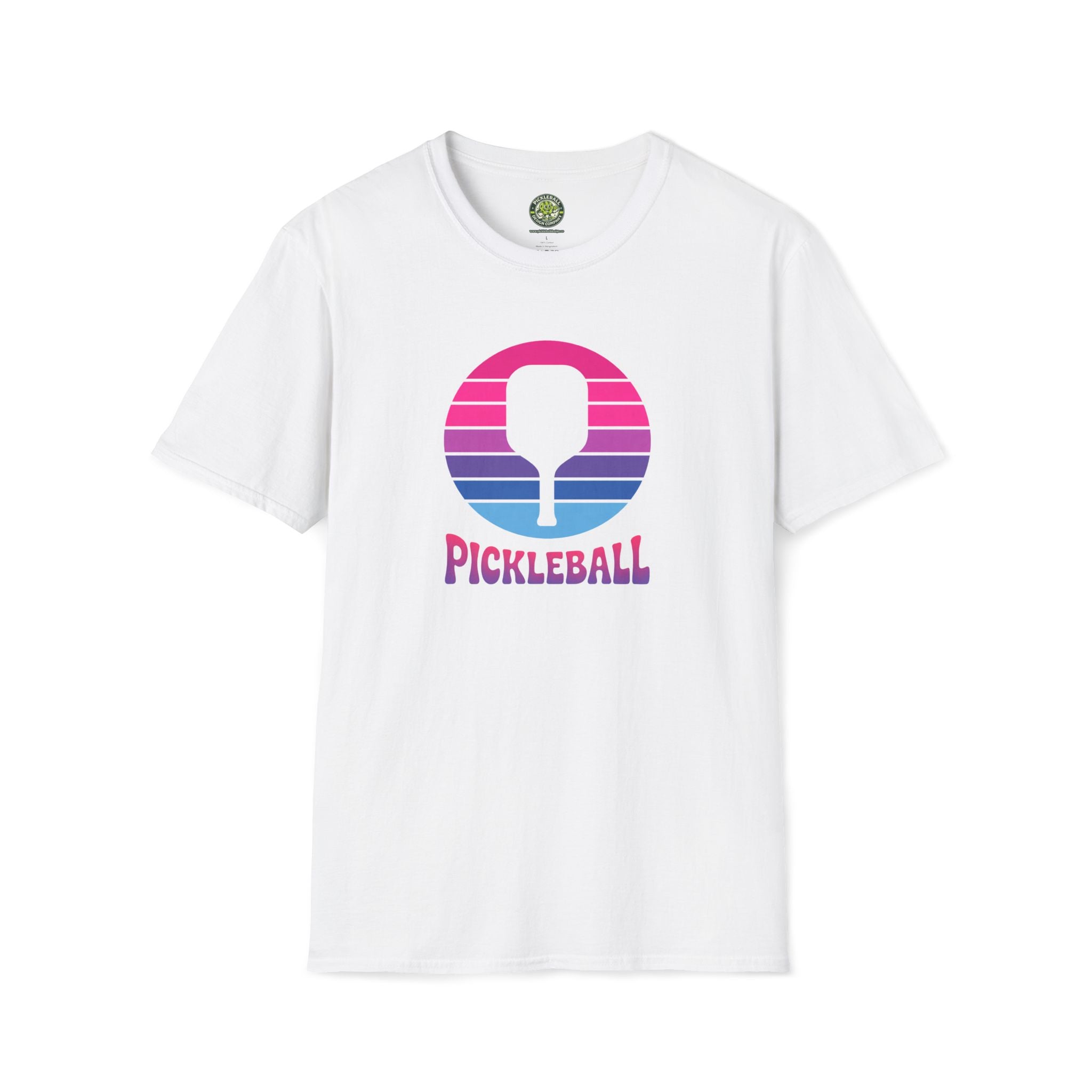 Pickleball Pink Blue Sunset T-Shirt