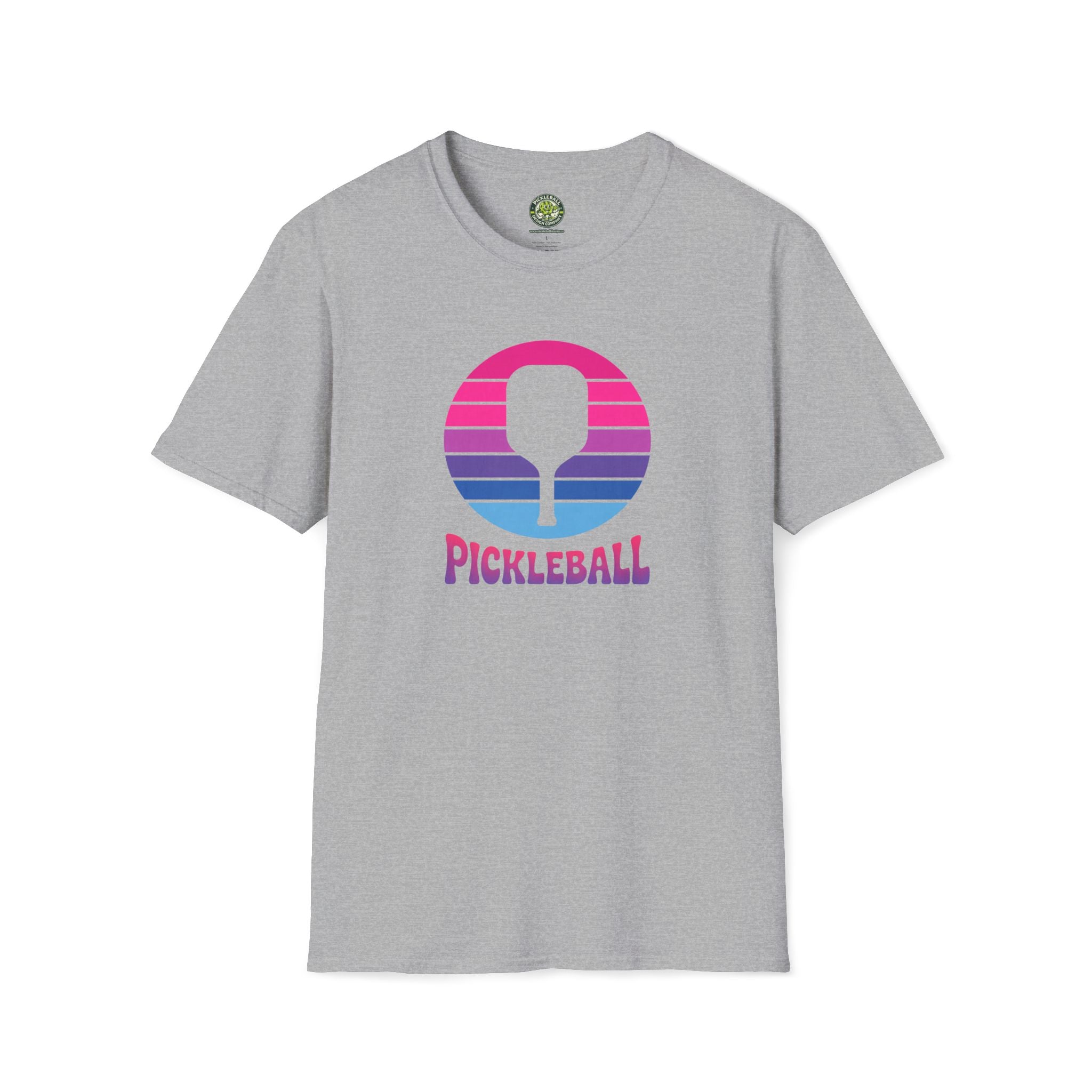 Pickleball Pink Blue Sunset T-Shirt