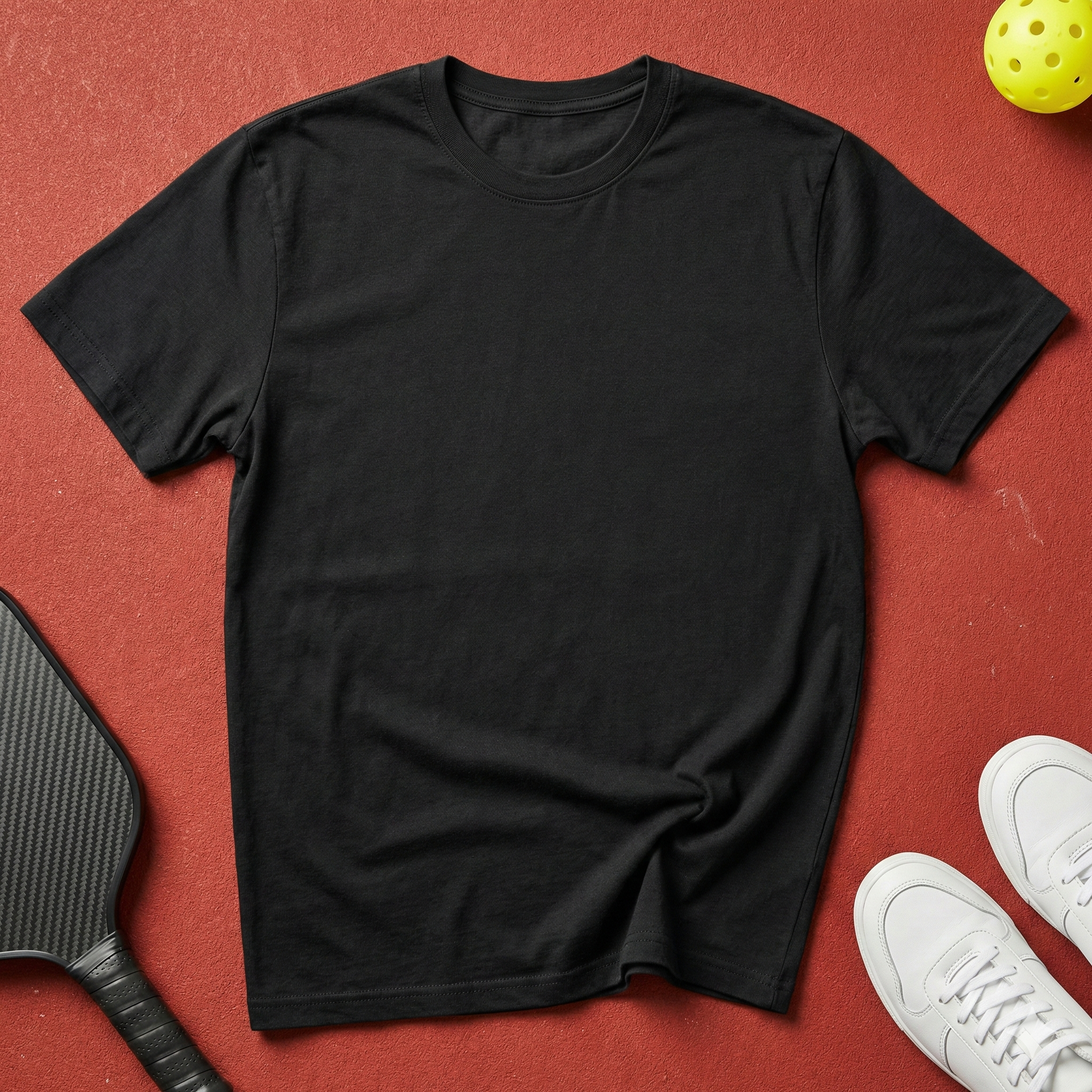 Pickleball Paddle and Balls Illustration T-Shirt