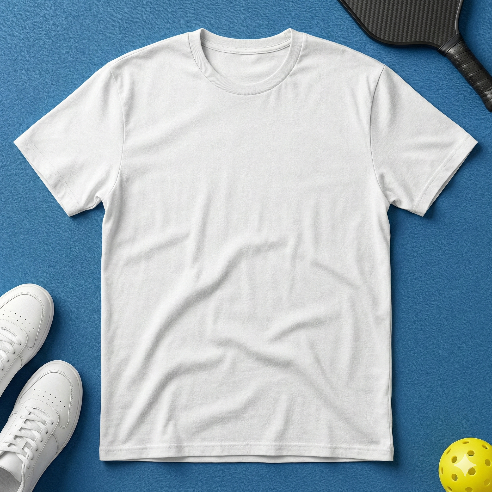 Pickleball Paddle and Balls Illustration T-Shirt
