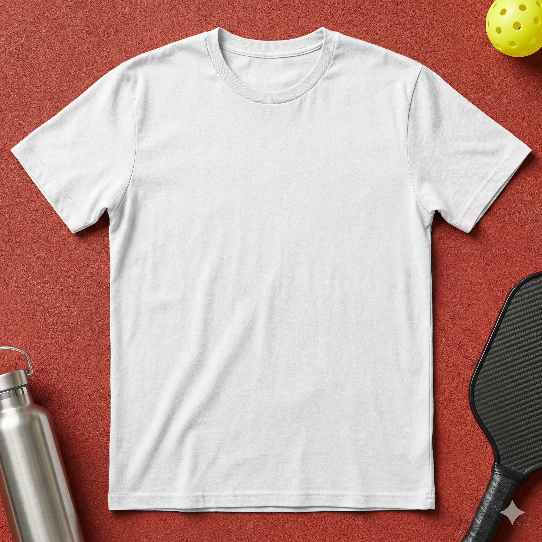 Pickleball Paddle and Balls Illustration T-Shirt